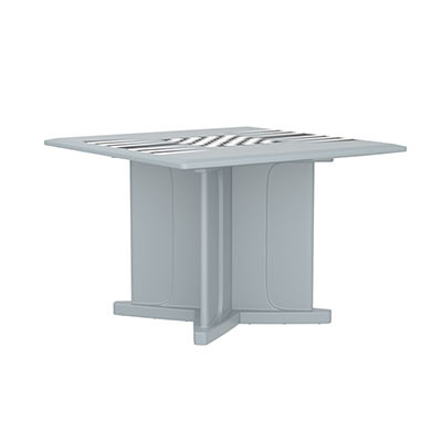 Cortech USA Endurance Table 42" Square X-Base Flame Retardant Game Top, Gray