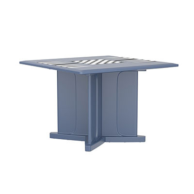 Cortech USA Endurance Table 42" Square X-Base Flame Retardant Game Top, Midnight Blue