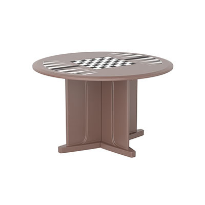 Cortech USA Endurance Table 48" Round X-Base Flame Retardant Game Top, Brown