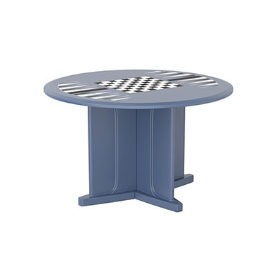 Cortech USA Endurance Table 48" Round X-Base Flame Retardant Game Top, Midnight Blue