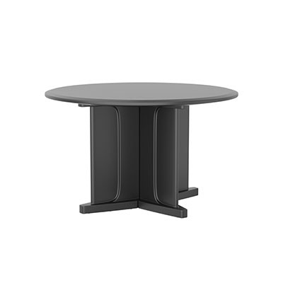 Cortech USA Endurance Table 48" Round X-Base Flame Retardant, Black