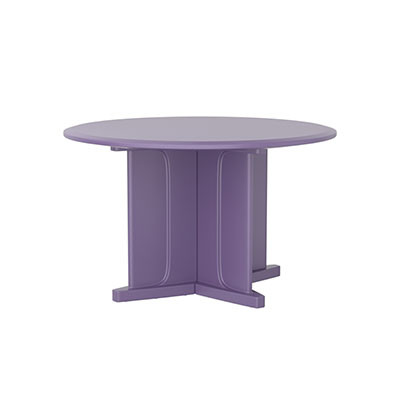 Cortech USA Endurance Table 48" Round X-Base Flame Retardant, Indigo