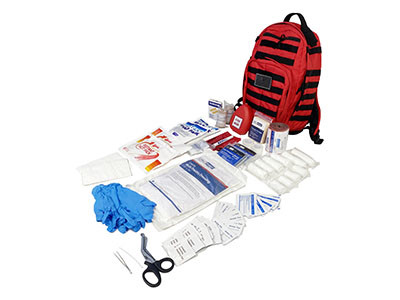 Line2Design First Aid Kit, Standard Assault Pack, 16" x 11" x 9", Red