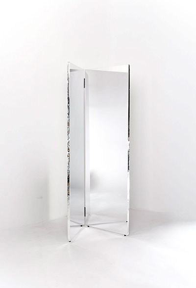 LiteMirror Glassless Mirror, Free-Standing, Double Panel, No Fabric, 24" H x 72" H