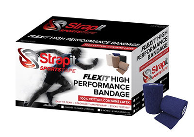 Strapit Strapit Flexit Cohesive Prewrap, 2 in x 6 yrd Roll, Case of 24 Rolls, Navy Blue