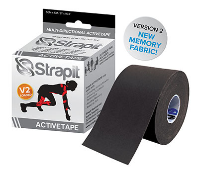Strapit Strapit Activetape V2 with Memory Fabric, 2 in x 5.5 yds, Black