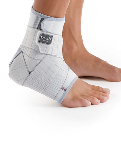 Brace Lab Push Med Ankle Brace, Left, Size 4