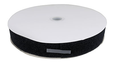 FabLife 1-1/2" loop material, 25 yard dispenser box, black