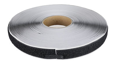 FabLife 1" self-adhesive loop material, 25 yard dispenser box, black