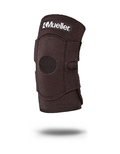 Mueller Mueller Adjustable Knee Support, Neoprene Blend, Open, Black, OSFM