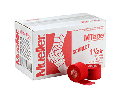 Mueller Mueller MTape, Scarlet, 1.5" x 10 yd - 32 rolls