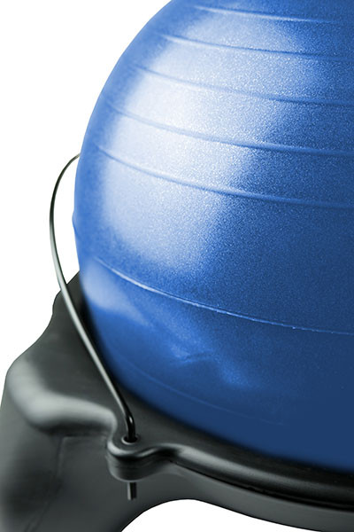 CanDo CanDo Ball Stool - Plastic - Mobile - No Back - Adult Size - with 22" Blue Ball