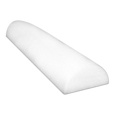 CanDo CanDo Foam Roller - White PE foam - 6" x 36" - Half-Round
