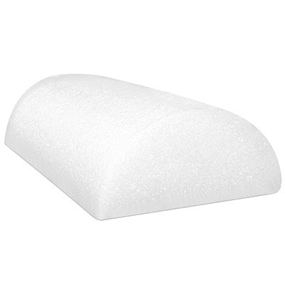 CanDo CanDo Foam Roller - White PE foam - 4" x 12" - Half-Round