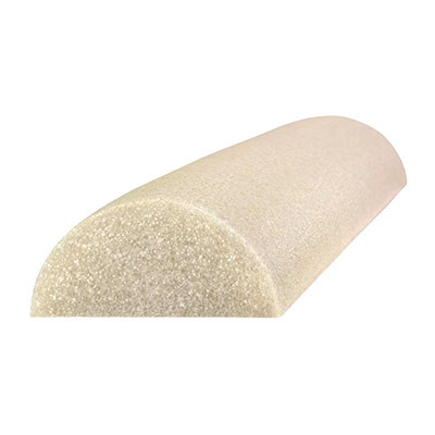 CanDo CanDo Foam Roller - Antimicrobial - Beige PE foam - 6" x 36" - Half-Round