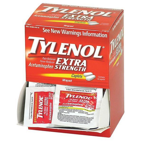 Extra-Strength Tylenol Caplets, 2 Pkg/50 Each