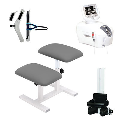 Chattanooga Traction Kit, TX Traction Unit, Quickwrap Belt, Saunders Cervical, Graphite Grey Stool