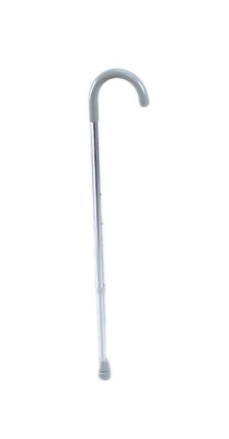 Drive Curved handle adjustable aluminum cane, 29 - 38", silver, 6 each