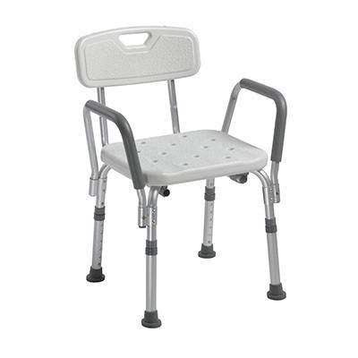 Drive Drive, Knock Down Bath Bench with Back and Padded Arms