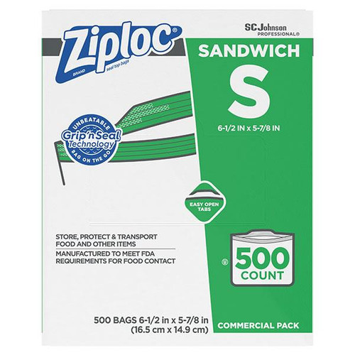 SC Johnson Professional Ziploc Brand Storage Bags, Sandwich