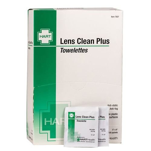 HART Health Lens Cleaning Towelettes, 5" x 8", 100/Box