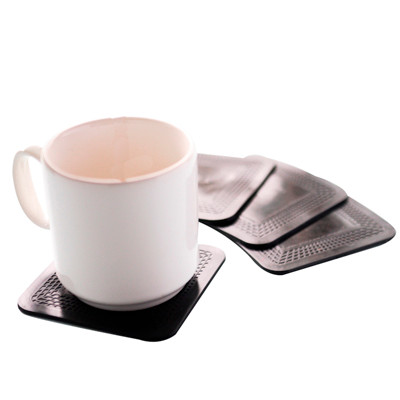 Dycem Dycem non-slip square coasters, set of 4, black
