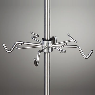 Clinton Clinton, IV Pole Accessory, 4 Ram's Horn Hooks, 4 Open Hooks