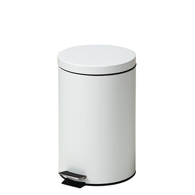 Clinton Clinton, Small Round Waste Receptacle, White, 13 Quart