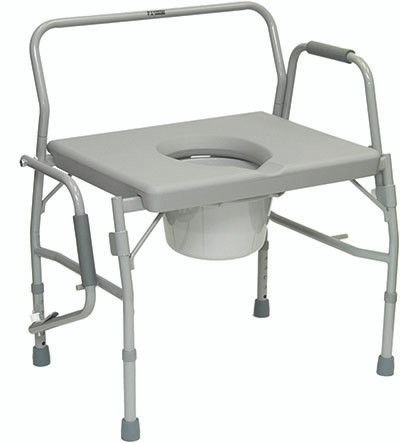 Compass Health ProBasics Bariatric Drop-Arm Commode with 24" Platform Seat