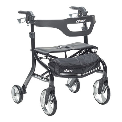 Drive Nitro Sprint HD Rollator, Black