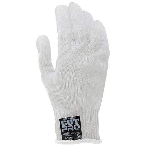MCR Safety Steelcore II Cut Resistant Work Glove Medium White Protective Gloves