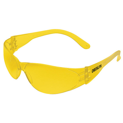 MCR Safety Checklite Eyewear, Amber Frame and Lens
