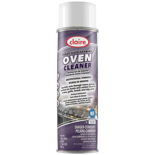 Claire  Heavy Duty Foaming Oven Cleaner, 20 oz Aerosol, 12/Case