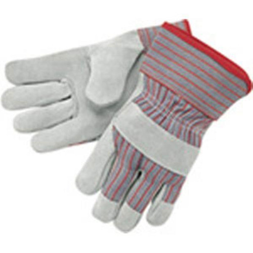 MCR Safety Industry Standard Leather Palm Gloves, Gunn Pattern
