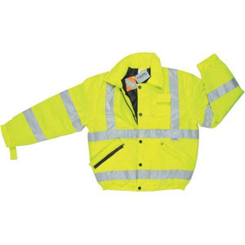 MCR Safety Luminator Class 3 Bomber Jacket Large Lime