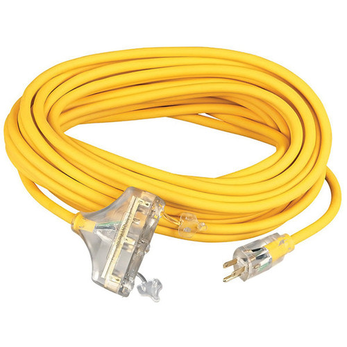 Southwire Yellow Jacket Outdoor Extension Cord w/ 3 Outlet Lighted Power Block