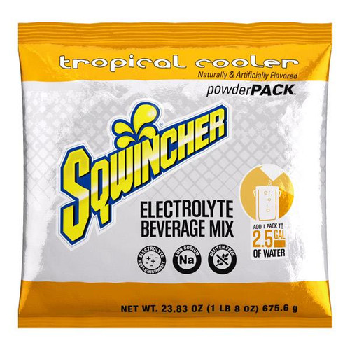 Sqwincher Regular Powder Packs, 23.83 oz Packs, 2.5 gal Yield
