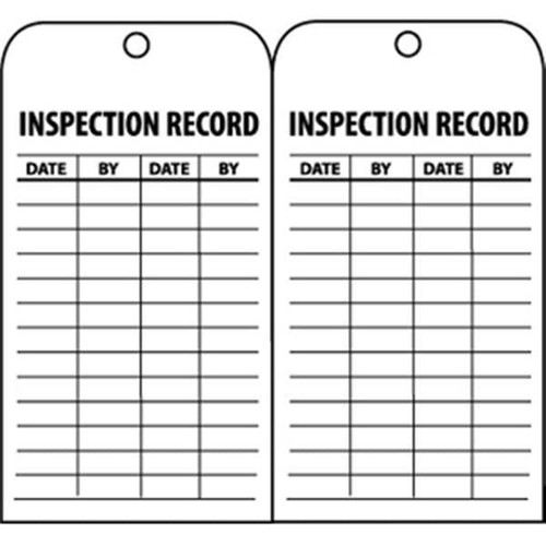Accuform NMC Inspection Record Tags