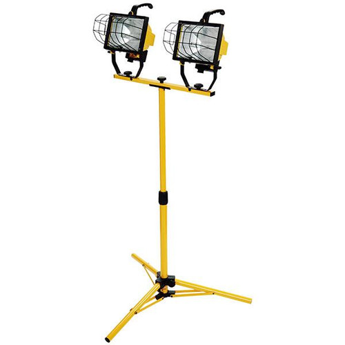 Southwire Twin-Head Halogen Tripod Work Light - Yellow