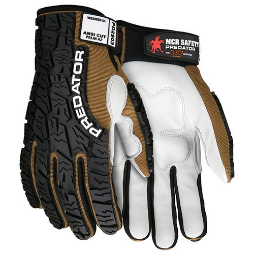Medium Black Brown White Protective Gloves