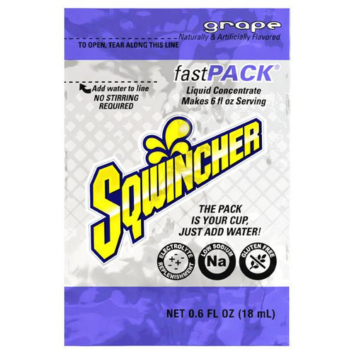 Sqwincher FastPack Single Serve Grape Drink Mix Packs
