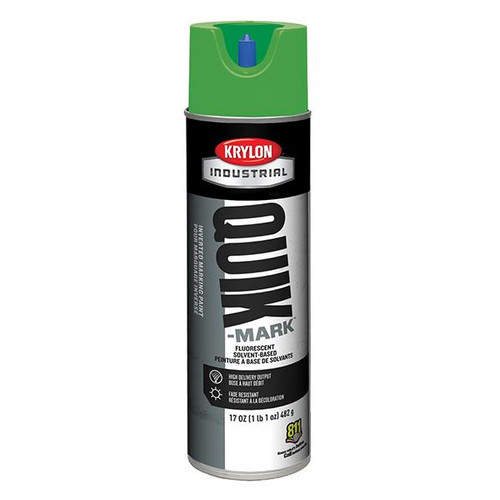 Krylon Quik-Mark Inverted Marking Paint Solvent Based Fluorescent Green