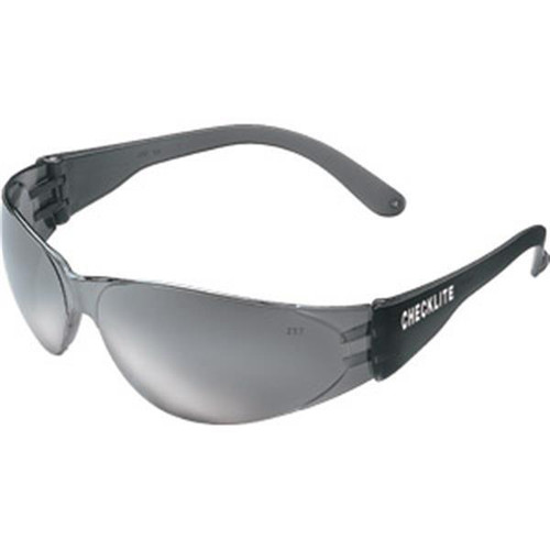 MCR Safety Checklite Eyewear Silver Frame Silver Mirror Lens