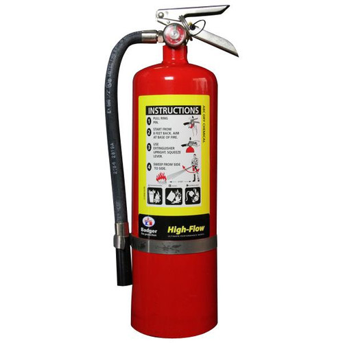 Badger Extra High-Flow 10 lb ABC Fire Extinguisher w Wall Hook