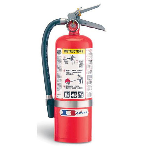 Badger Standard 5 lb ABC Fire Extinguisher w Vehicle Bracket