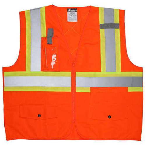 MCR Safety ANSI Class 2 and CSA Z96 Compliant Polyester Safety Vests