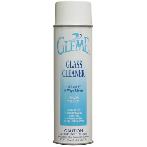 Claire Gleme Glass Cleaner, 19 oz Aerosol, 12/Case