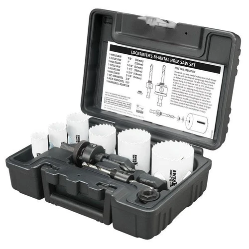 Disston Blu-Mol Xtreme Bi-Metal Locksmith's 9-Piece Hole Saw Kit