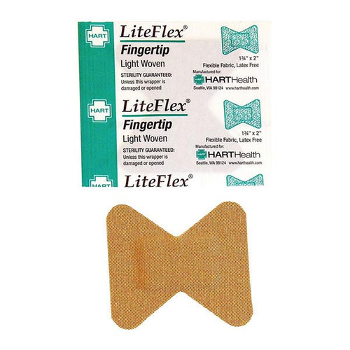 HART Health  Liteflex Light Woven Fingertip Adhesive Bandages, 1 3/4" x 2", 40/Box