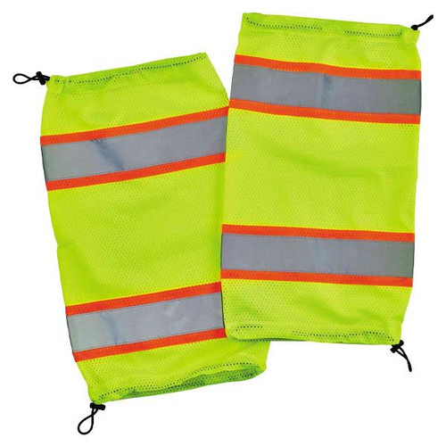 Ergodyne Glowear 8009 Hi-Vis Mesh, Class E, Leg Gaiters, Lime, 1/Pair